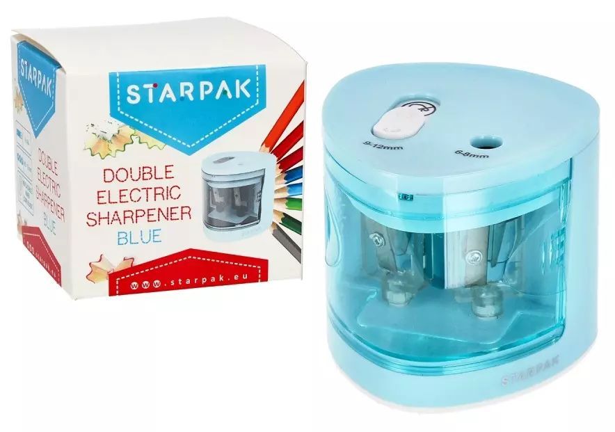 Temperówka elektryczna podwójna, niebieska. Starpak