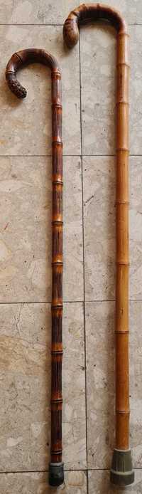 Bengalas antigas em madeira de bambu