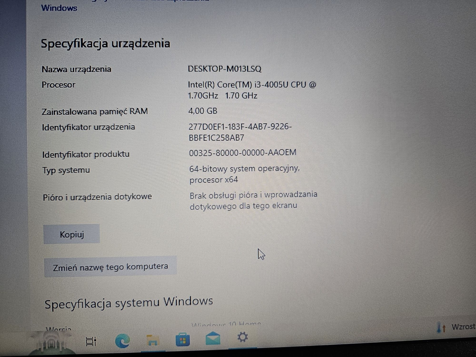 Sprzedam Acer w bardzo dobrym stanie mało używany