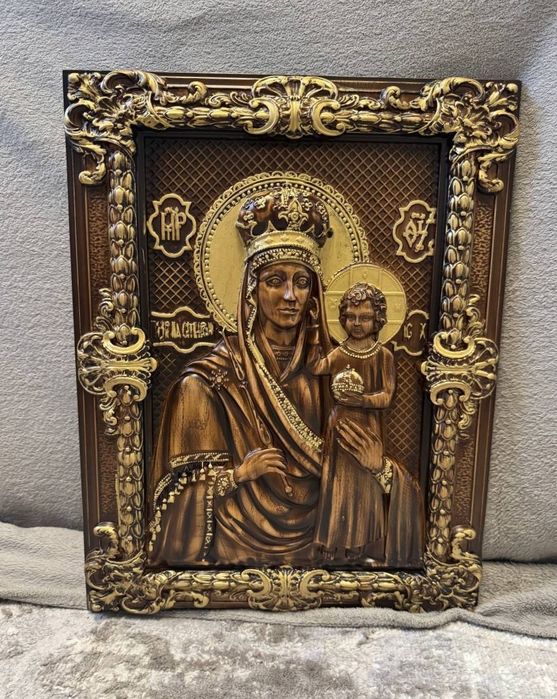 Парні ікони серце Ісуса і Діва Марі з Ісусом ікони з деревая .