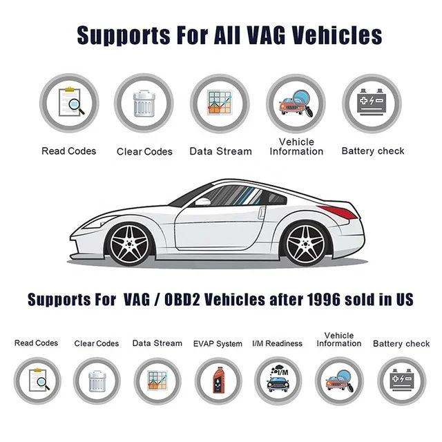 Interface de diagnóstico automóvel ANCEL Vd700 VW AUDI Skoda Seat NOVO