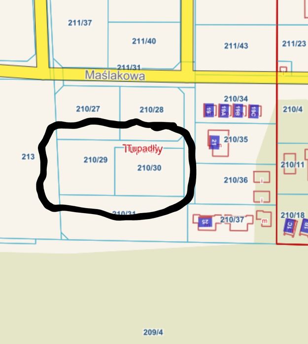 Działki budowlane, Tupadły / Rozewie, blisko lasu, ul. Maślakowa