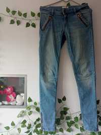 Spodnie jeansy biodrówki rurki XS 34