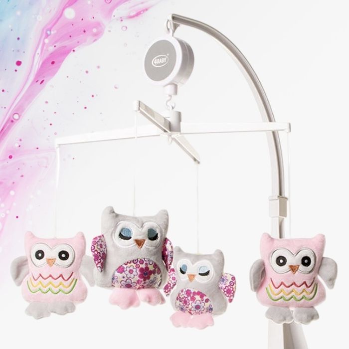 Музичний мобіль сови, як новий + м’яка іграшка з прищіпкою у подарунок