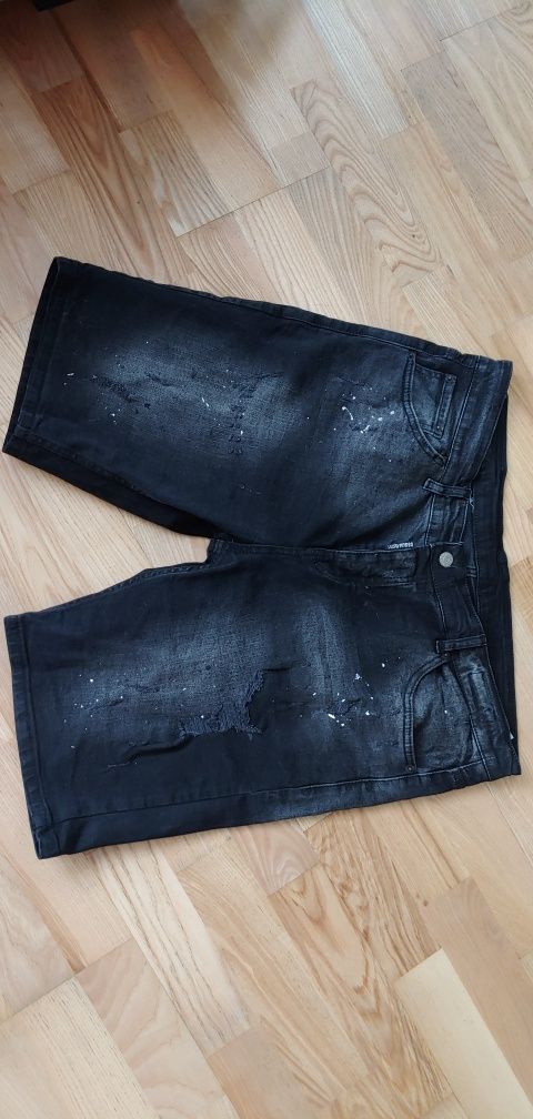 Spodenki jeansowe 97% bawełna slim męskie rozm XL/XXL