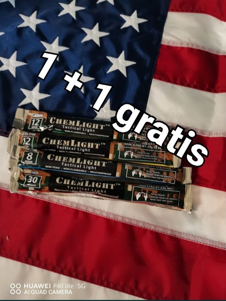 1+1 gratis -Światło chemiczne Cyalume ChemLight o średnicy 15 cm- 5 ko