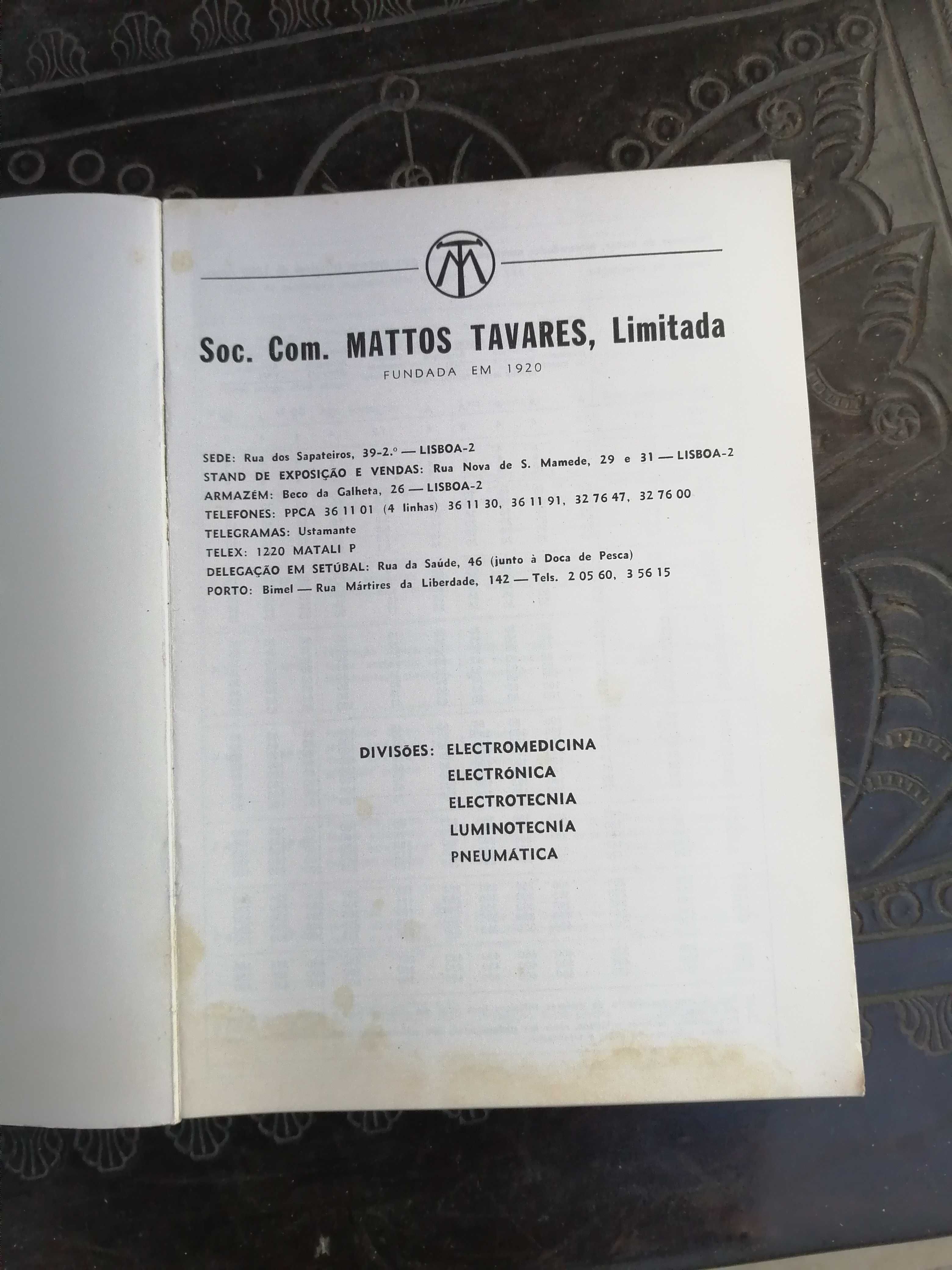 eletrotecnia pneumatica . mattos tavares , 1972/73