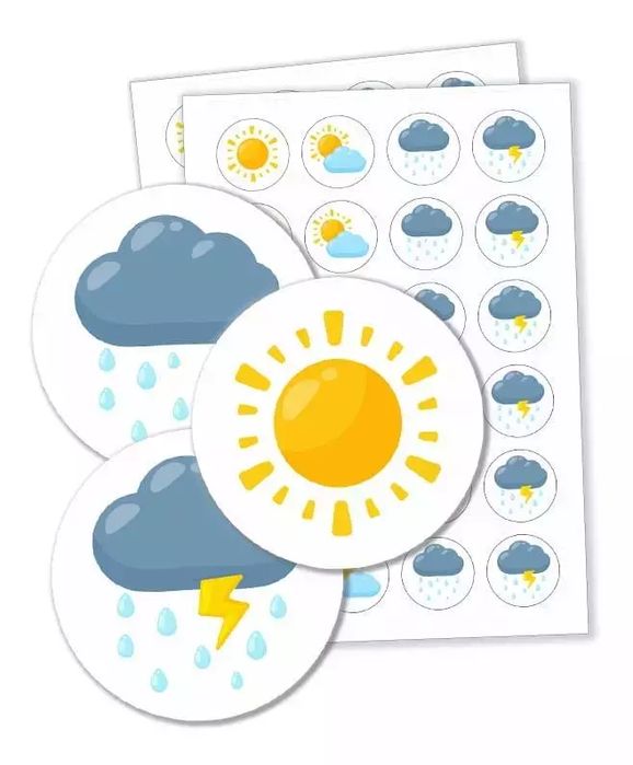 Naklejki motywacyjne - Pogoda 48szt. LearnHow