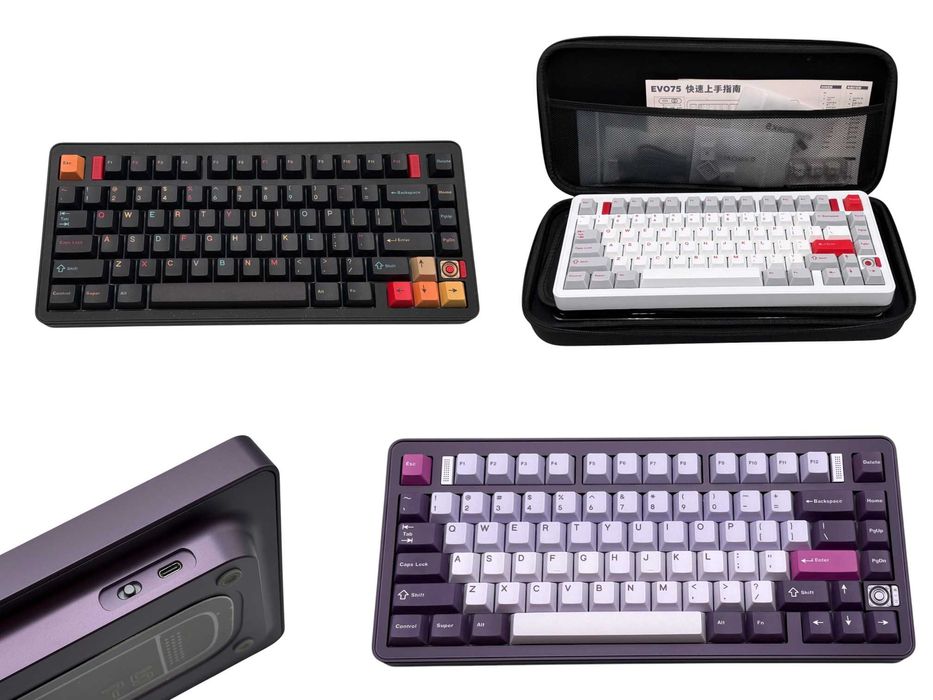 Пребілд механічні клавіатури Evo75 (White / Black / Tyrian / Cream)