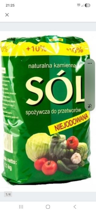 Sól kłodawska niejodowana 1,1 kg do przetworów