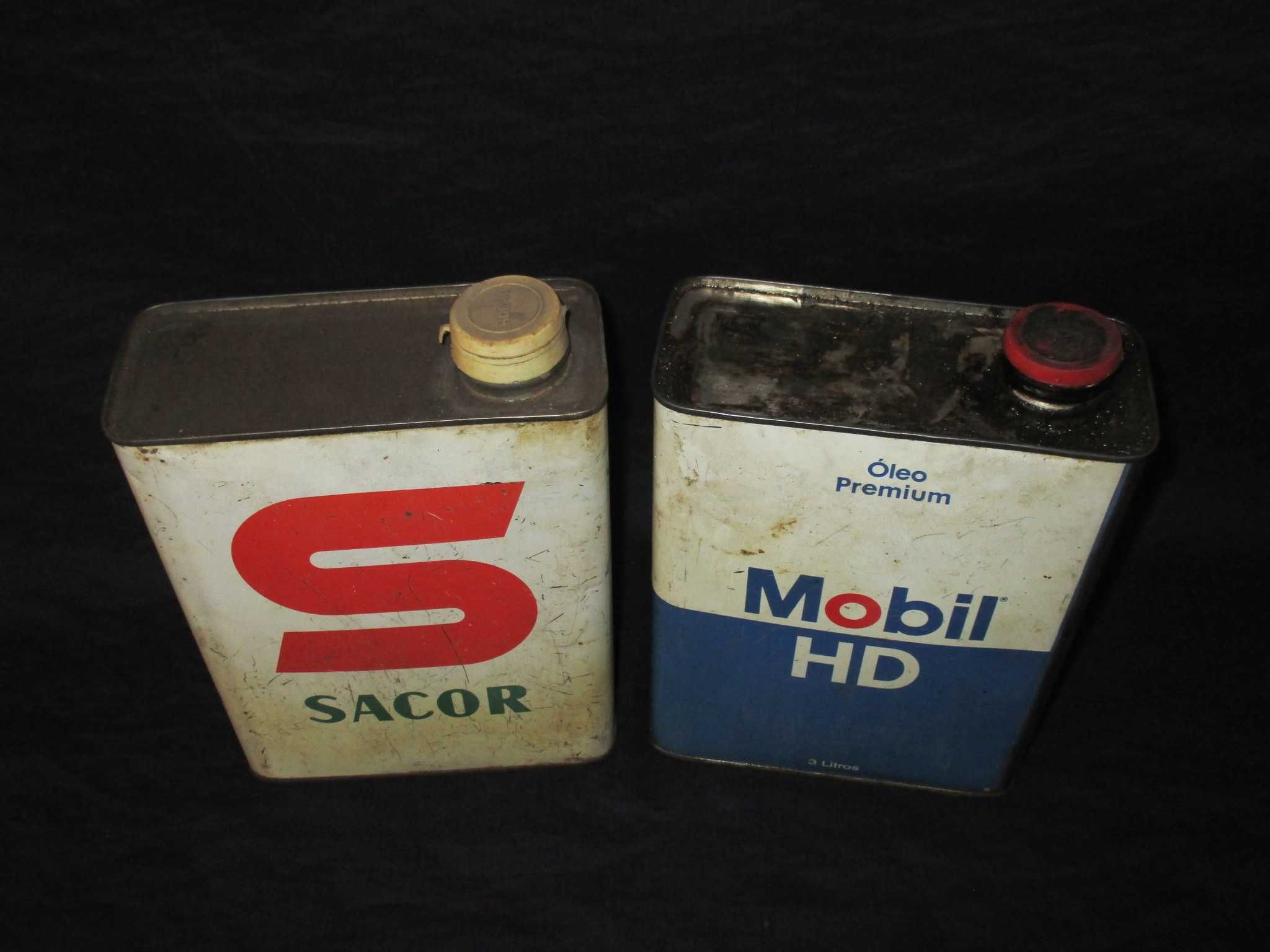 Latas de Óleo Vintage Shell Sacor Mobil