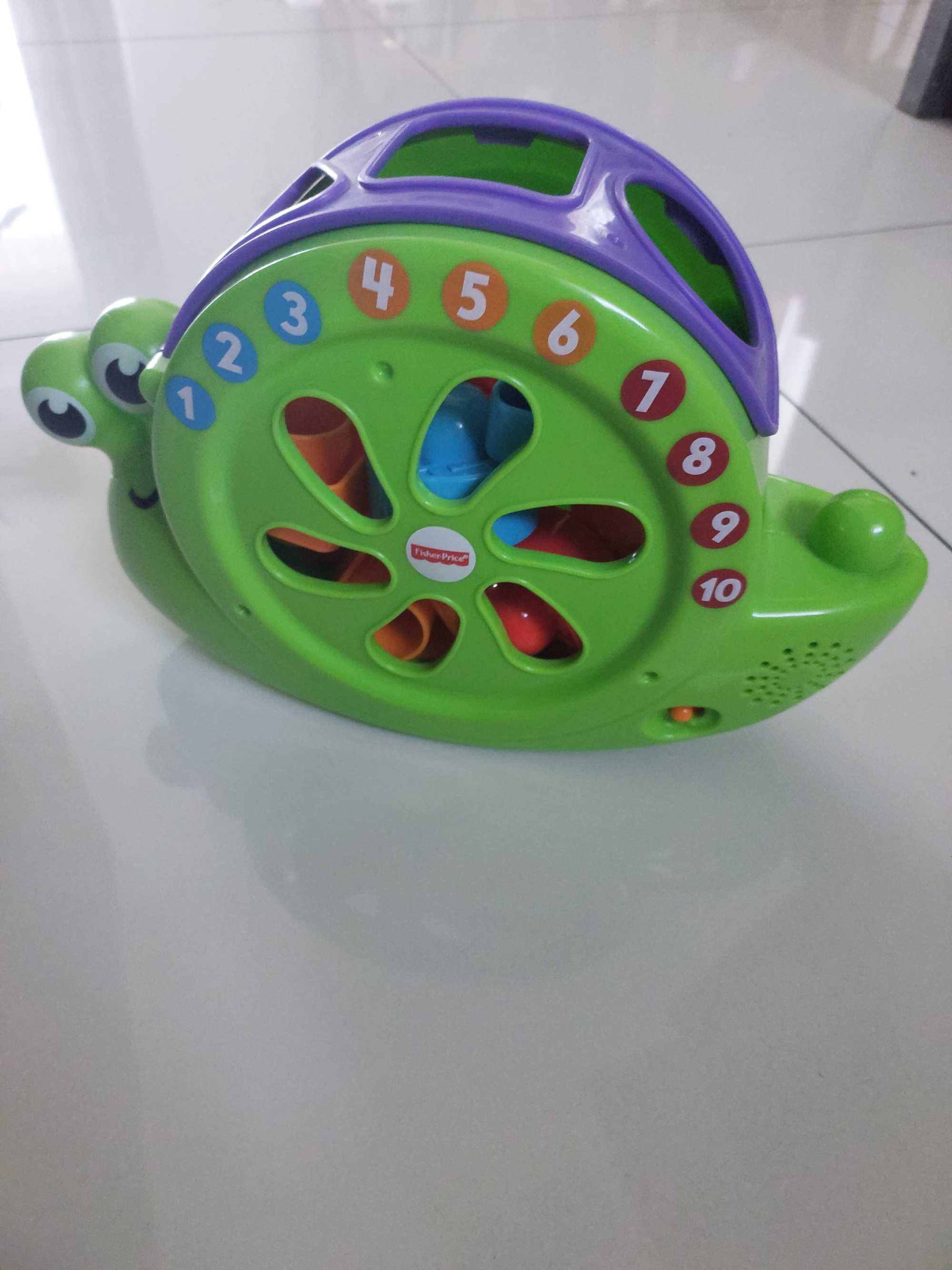 ślimak zabawka interaktywna nauka liczenia Fisher price