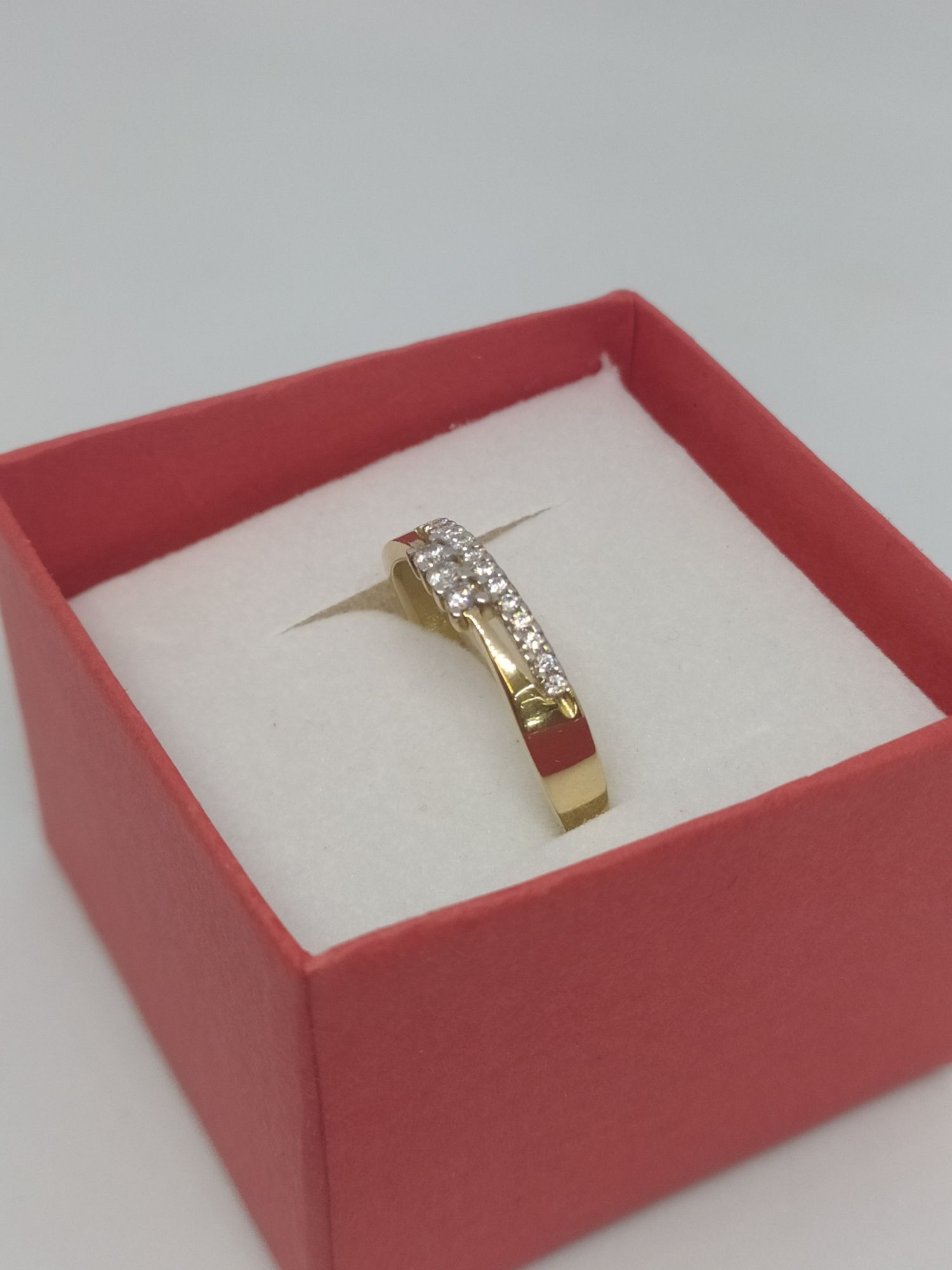 Złoty podwójny pierścionek pr 585 duże rozmiary