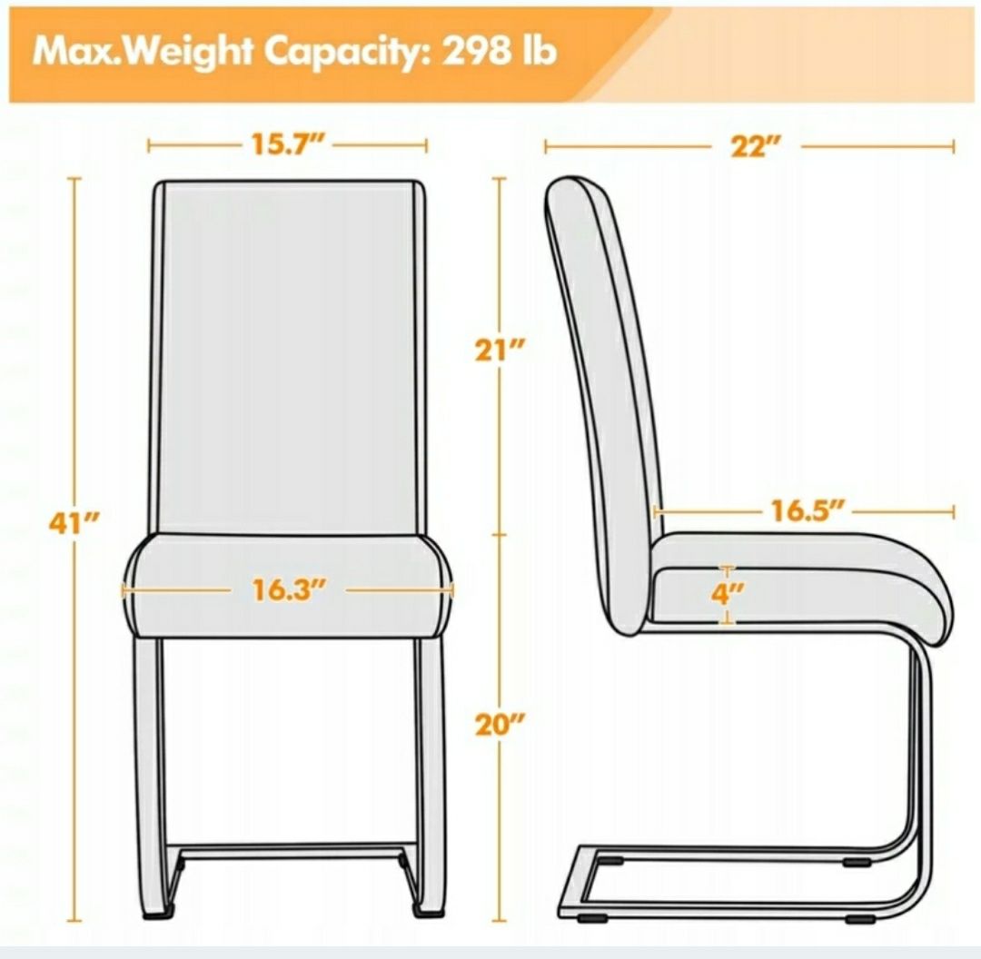 Krzesło  Yaheetech 41,5 x 55 x 103 cm szare 2 szt.