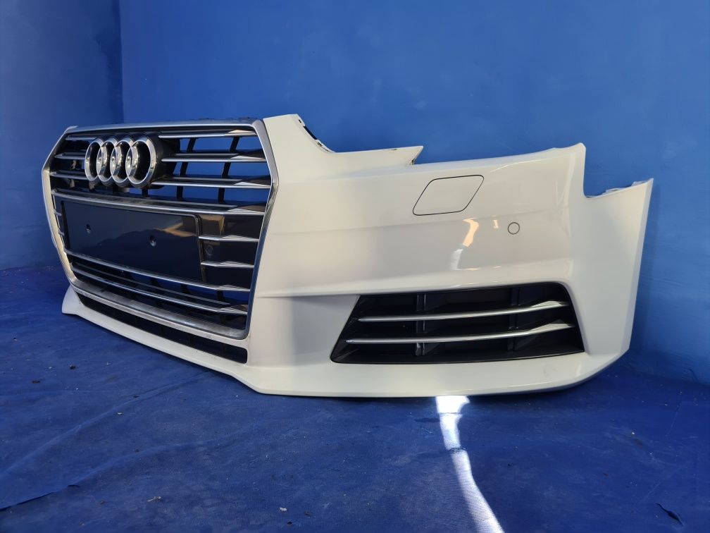 ZDERZAK przedni kompletny pdc grill chrom AUDI A4 B9 8W oryginał LS9R