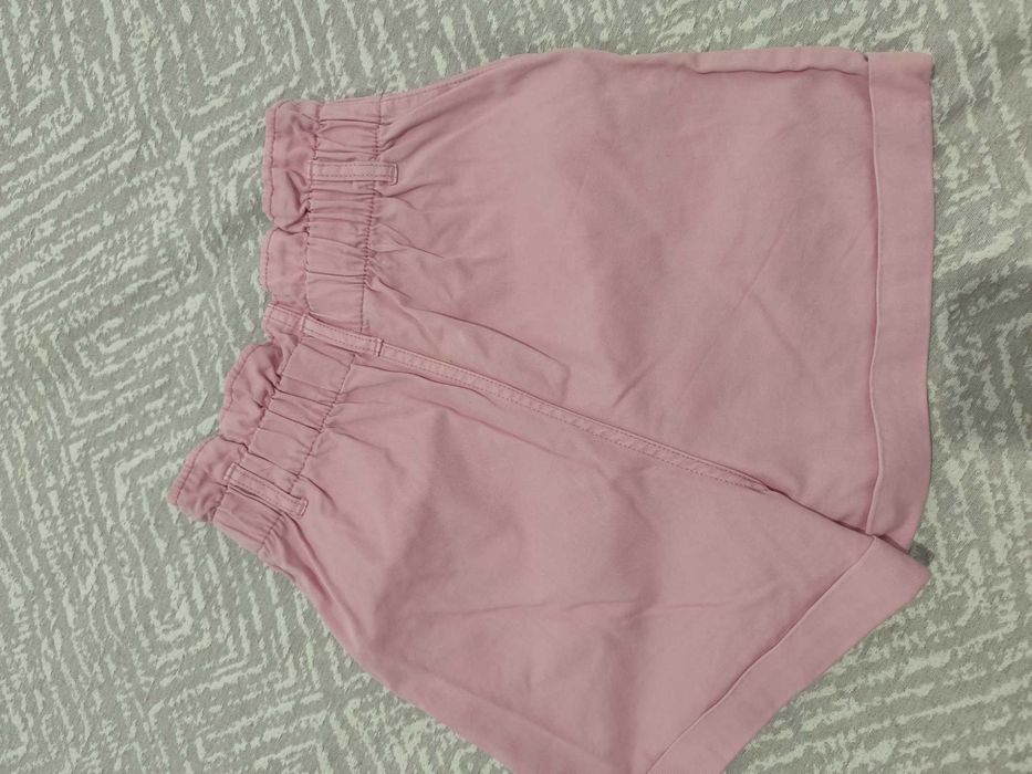 Calções de cintura subida rosa