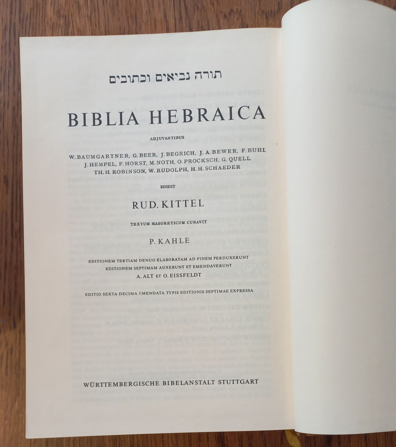 Książka  Biblia Hebraica