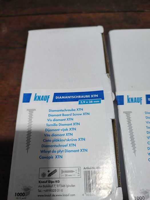 Wkręty Knauf 33/38 mm do płyt osb gk drewna