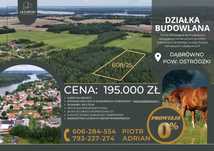 Działka z WZ (na DOM) | 3001 m² | jeziora, cisza i spokój | 195 000 zł