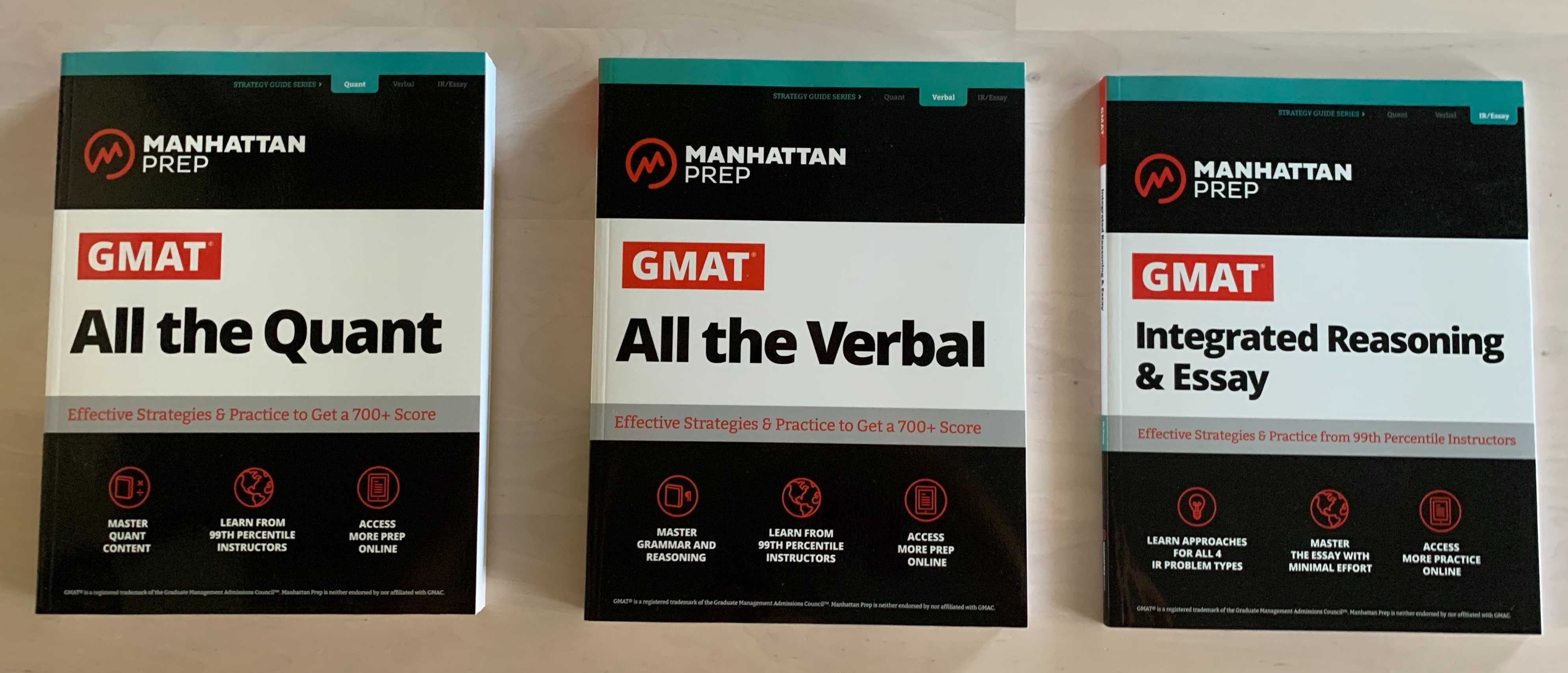 GMAT - mega zestaw! Official Guide + Manhattan Prep + oficjalny notes