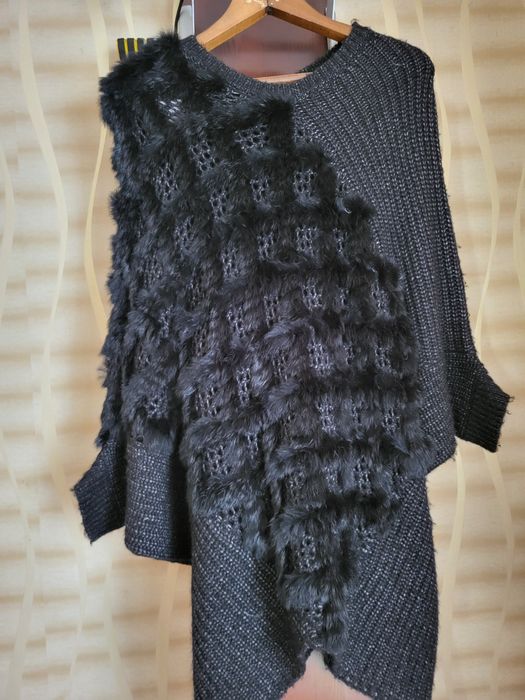 Кофта, кордиган з натуральним хутром