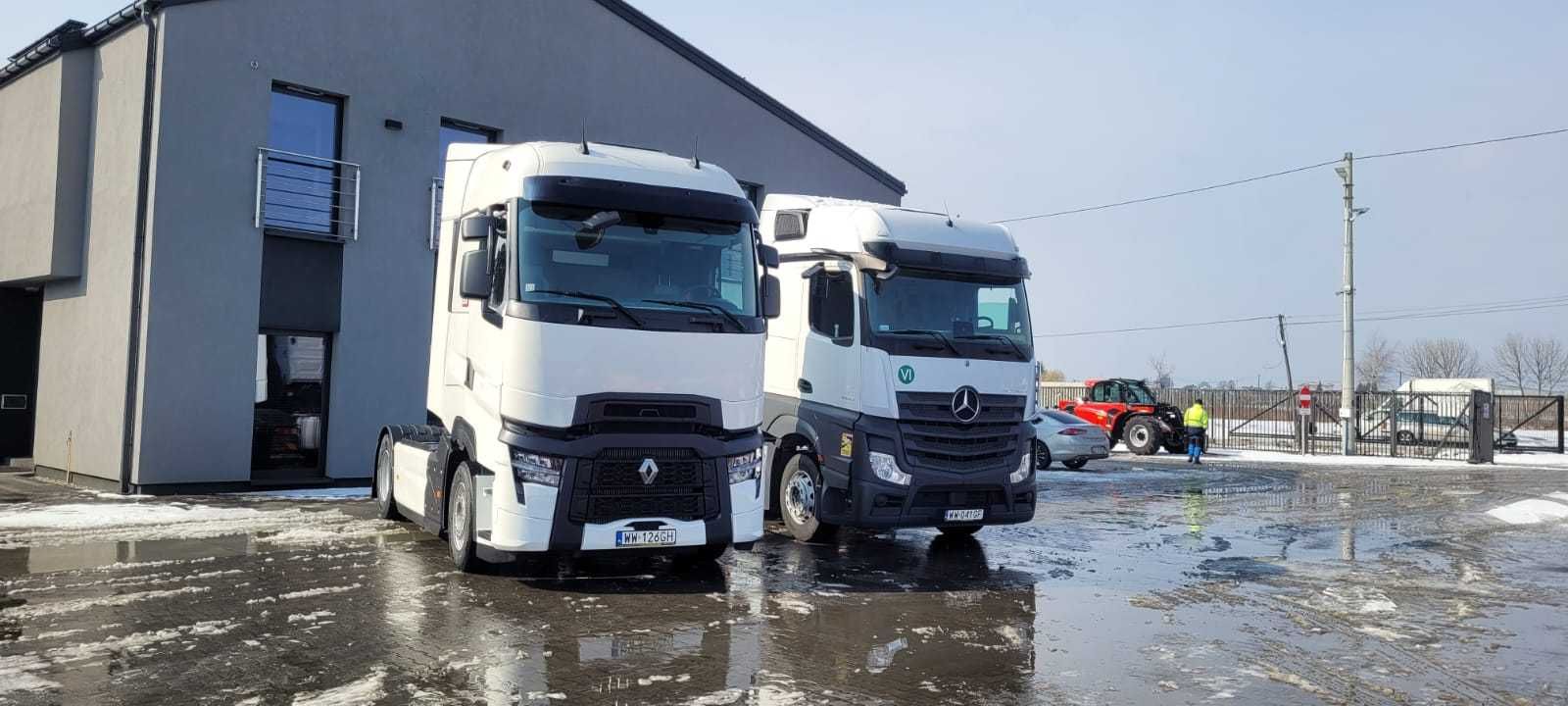 Wynajem ciągników siodłowych ciągnika siodłowego Mercedes i Renault