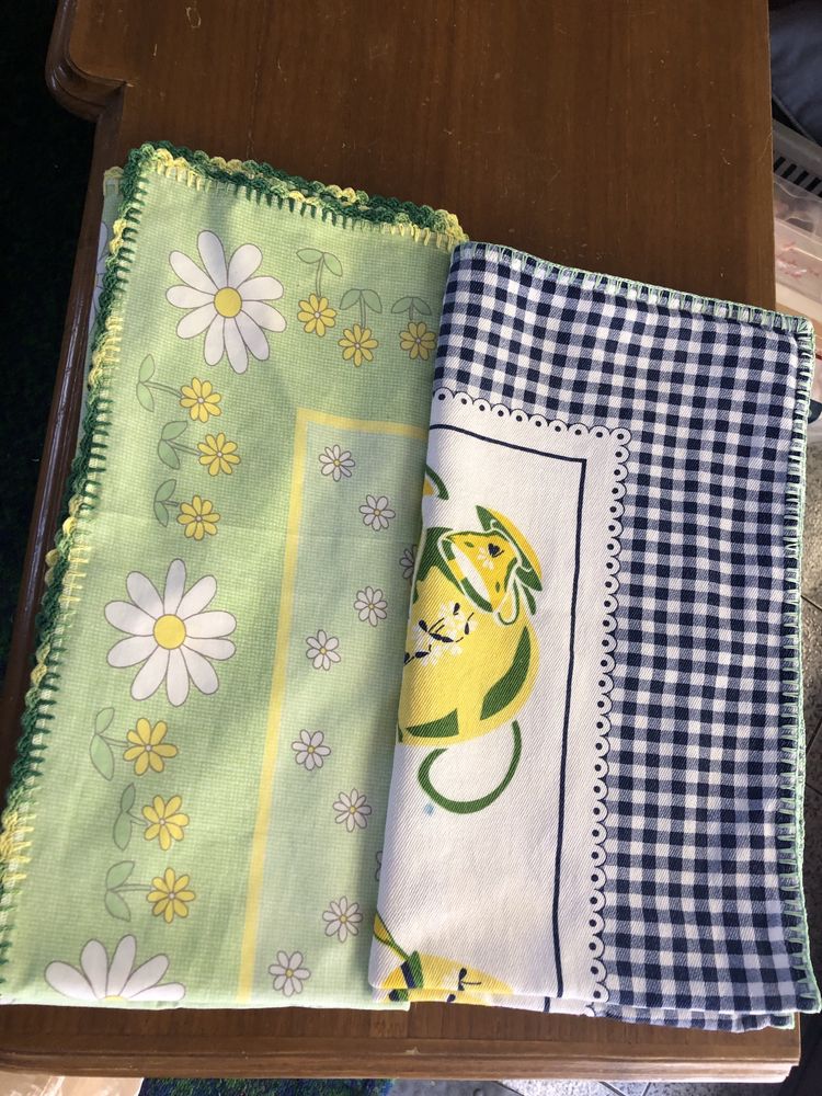 Toalhas para mesa de cozinha com renda manual