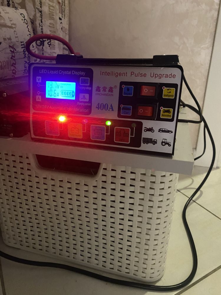 Мощное автомобильное зарядное 12/24V. 400A. 220W.АКБ до400Ah!