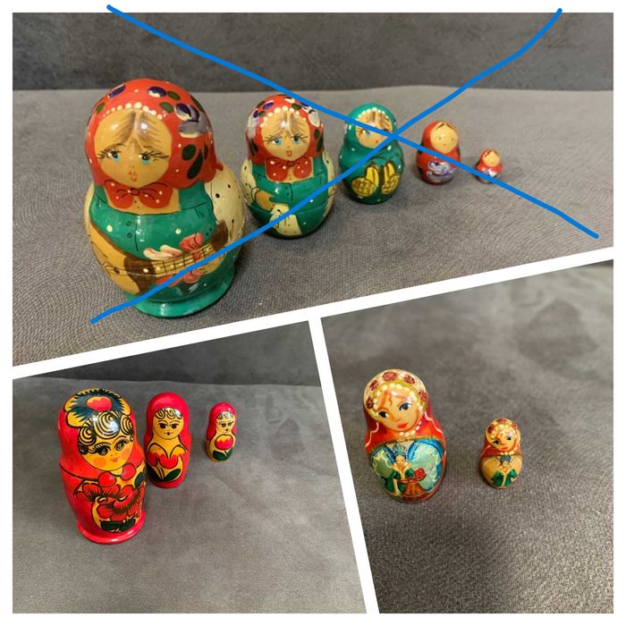 Для детей мини матрешки 3шт,2шт