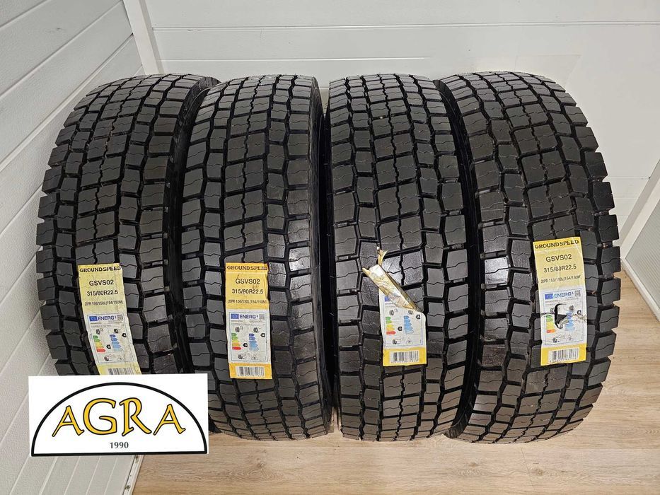 315/80R22.5 NOWA GROUNDSPEED AEROTYRE opona napędowa opony napęd MOCNA