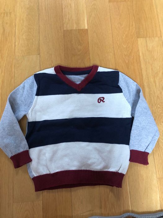 Nowy Sweter i koszula, zestaw dla elegancika rozm 80