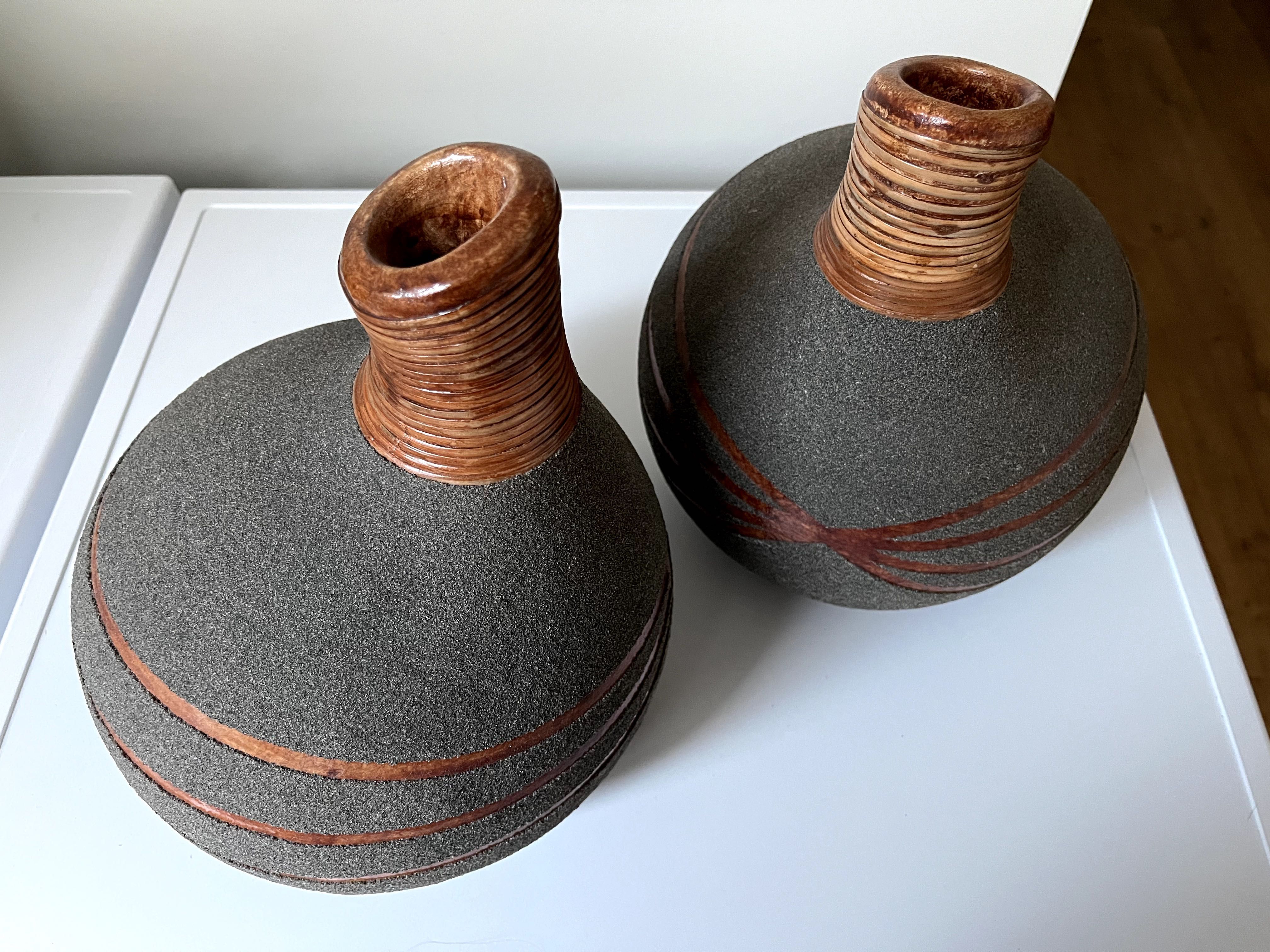 Komplet 4x Wazon Dzban Indonezja Rustykalny Retro Ceramiczny ceramika