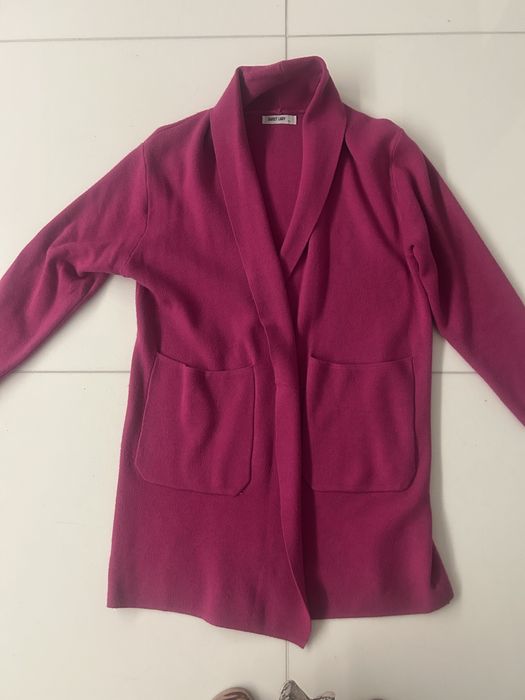 Casaco comprido em malha