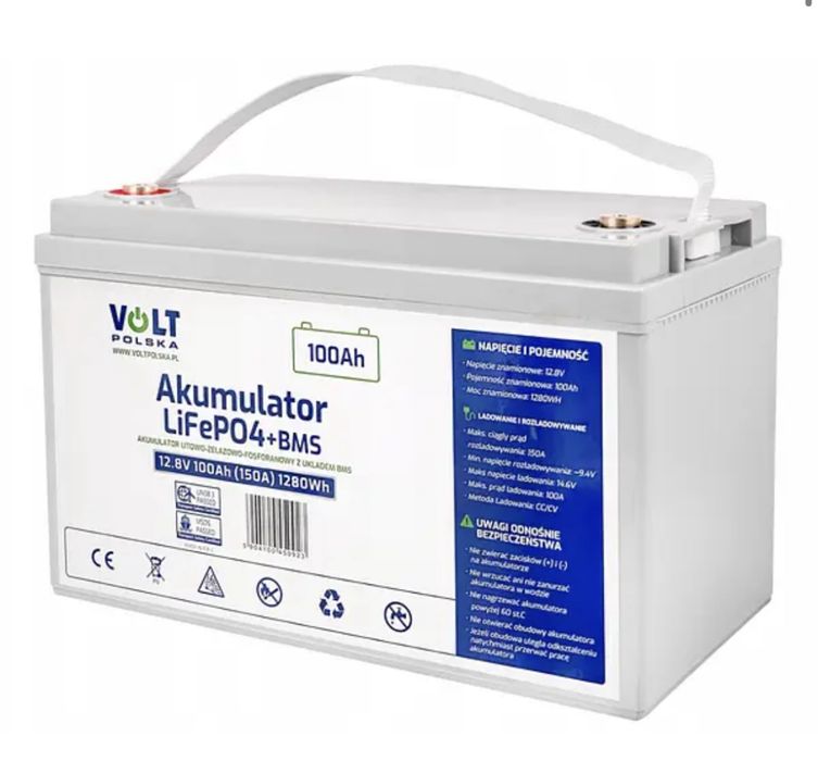 Акумулятор LiFePo4 100Аг 150А 12В BMS VOLT POLSKA