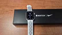 Apple Watch 7 45mm GPS + Cellular LTE srebrny, stan bdb