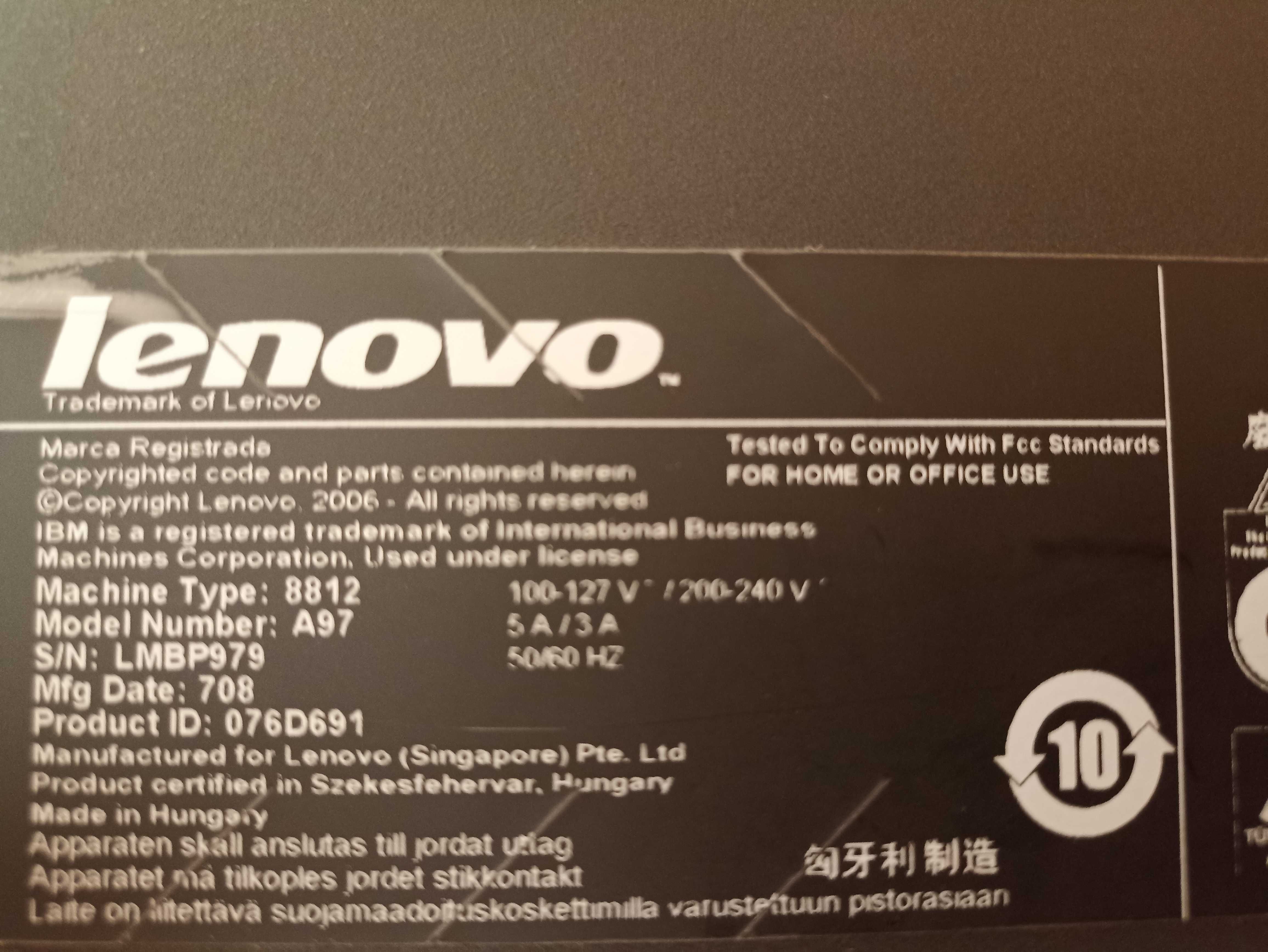 Komputer Lenovo ThinkCentre IBM M55 (MT-M 8812-A97)