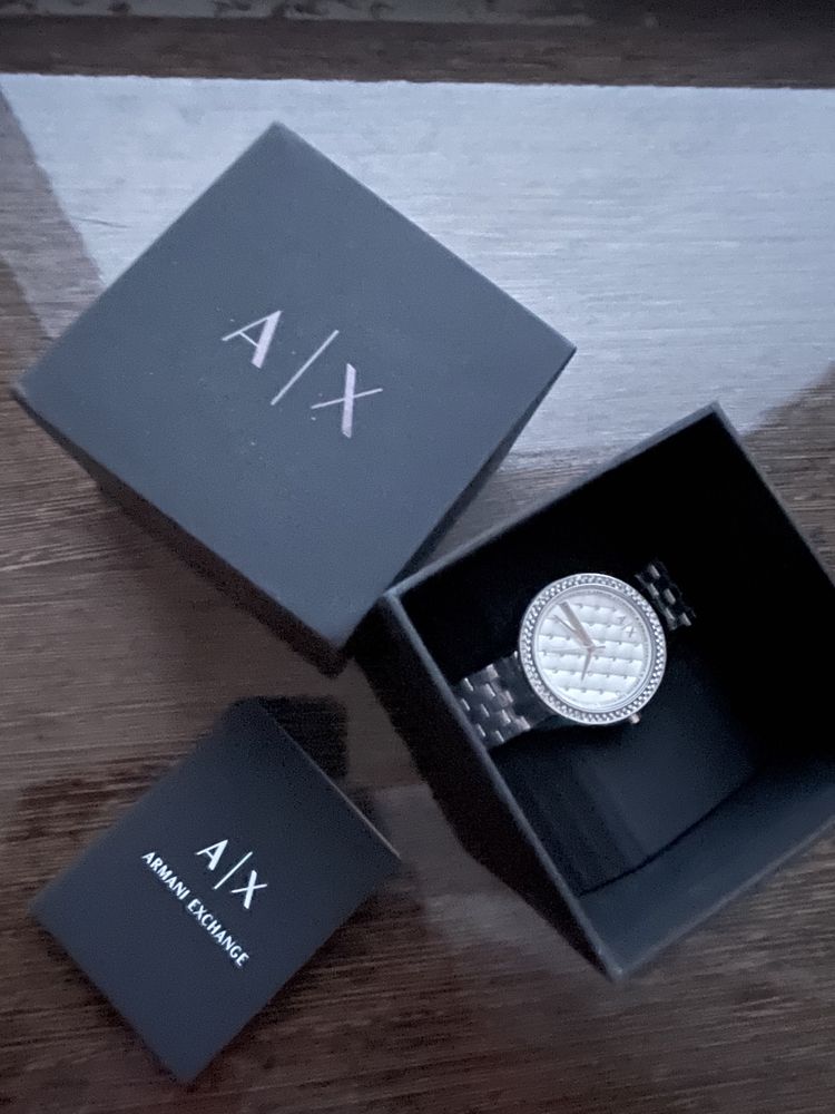 -35% Armani часы женские AX5215 серебристые годинник срібний