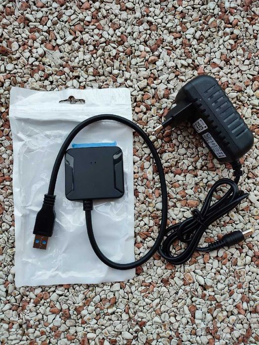 Adapter SSD/HDD 2,5'' 3,5'' SATA - USB 3.0 + zasilacz 12V, 2A. Nowe.