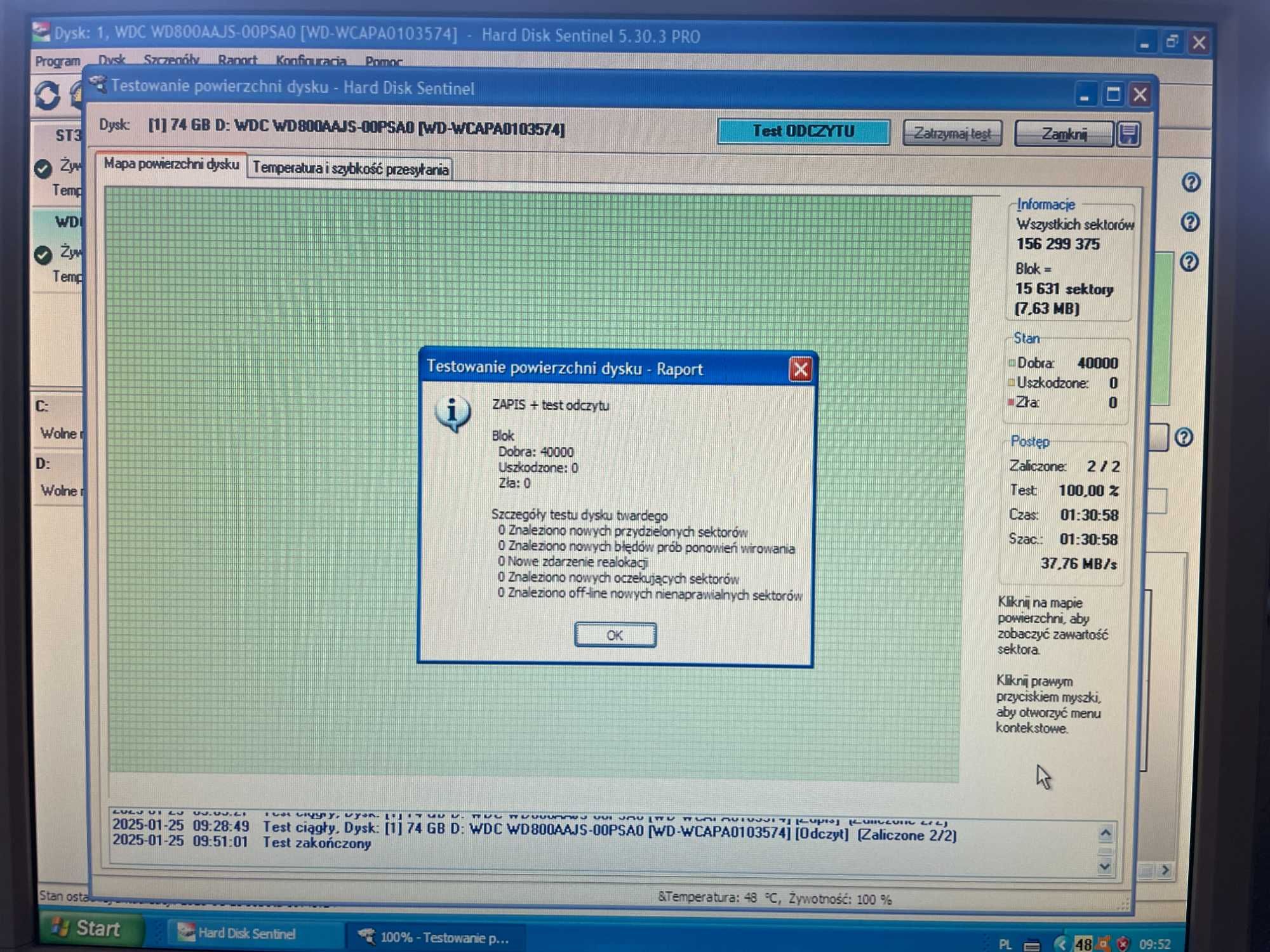 Dyski twarde HDD na SATA i IDE. Poj. 40 - 80 GB