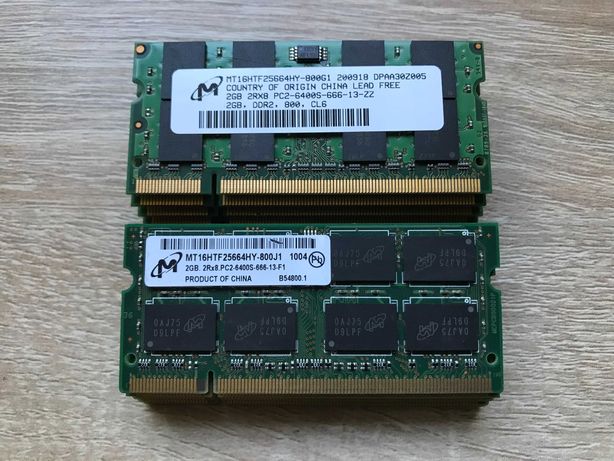 Память SO-DIMM DDR-2 Micron/Crucial/Elpida/Nanya по 2GB (800 MHz) #36