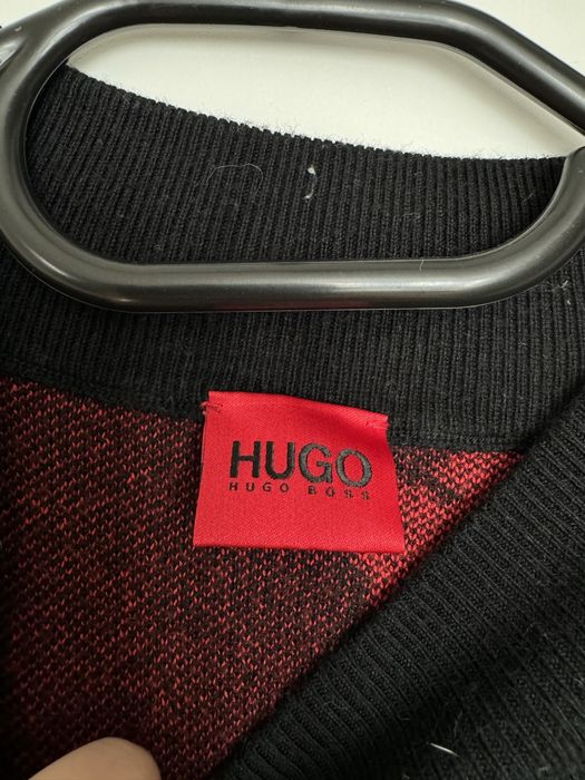 Женский черный свитер с узором Hugo boss 50449785;965