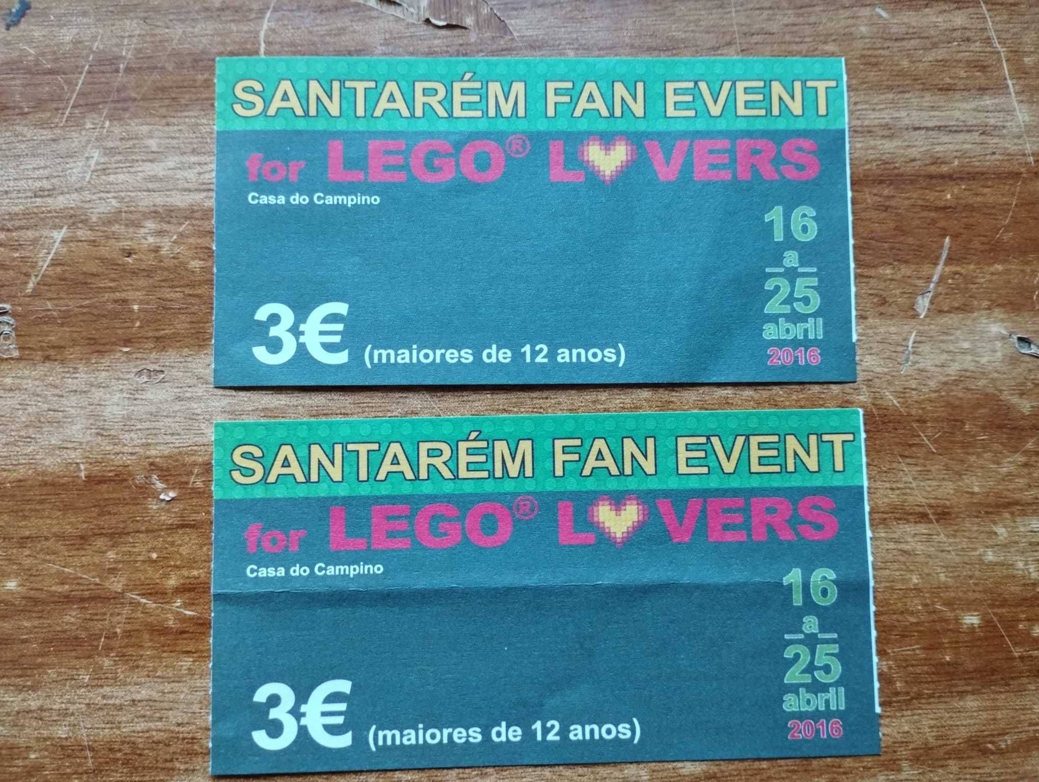 Vintage - 2 Bilhetes - Lego Fan Event - Lego Lovers - 16-25 Abril 2016
