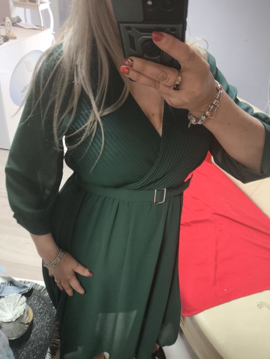 Piękna długa sukienka firmy zieleń Pisa s m l xl XXL