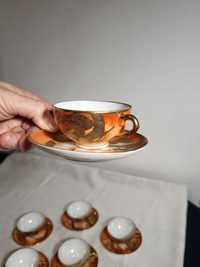 Filiżank Duo porcelana Fei Japonia ze smokiem