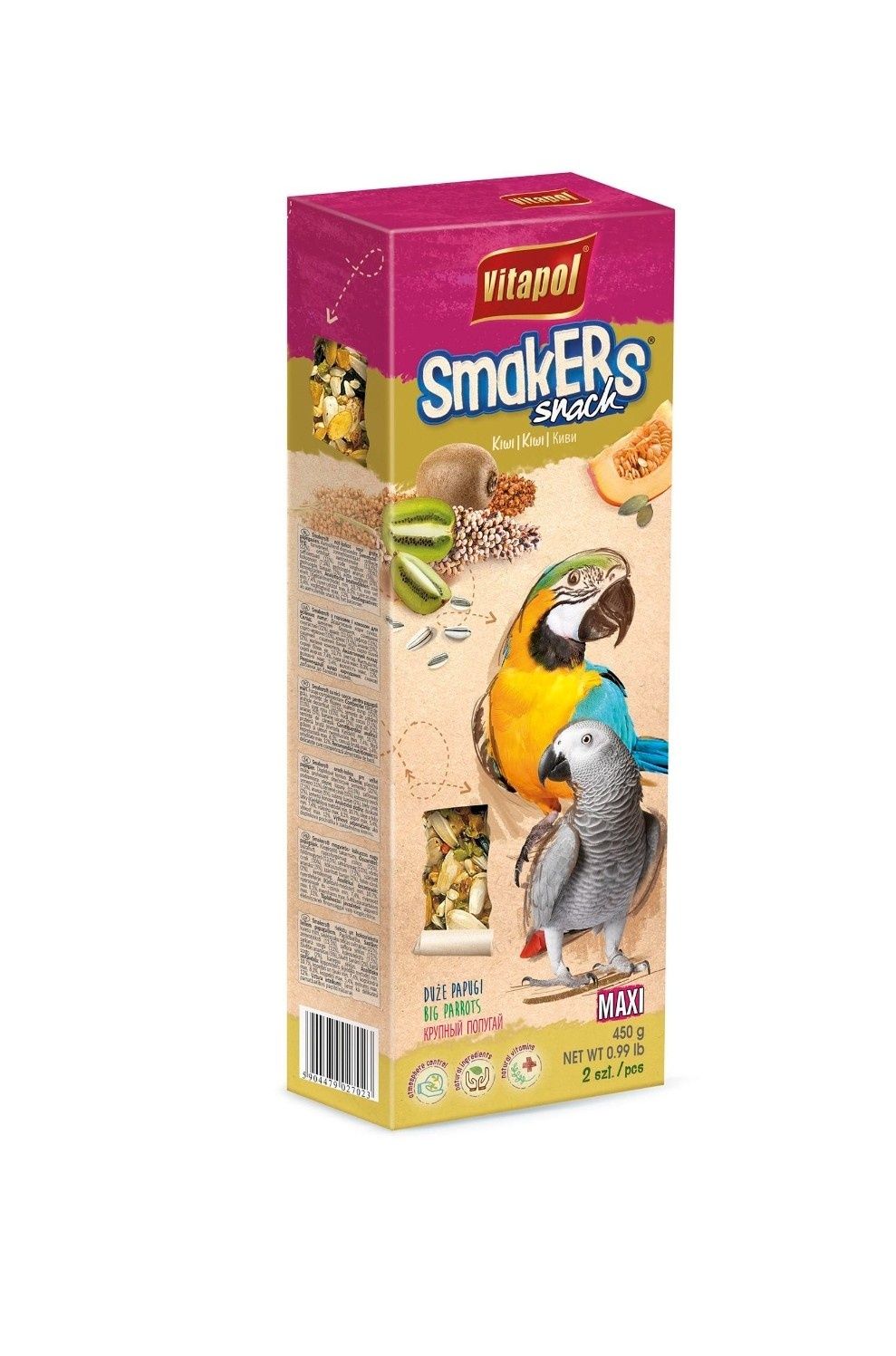 Smakers kiwi dla dużych papug 450 g