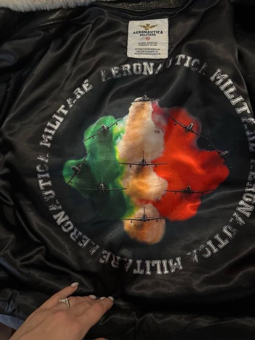 Шкіряний пілотний бомбер Aeronautica Militare