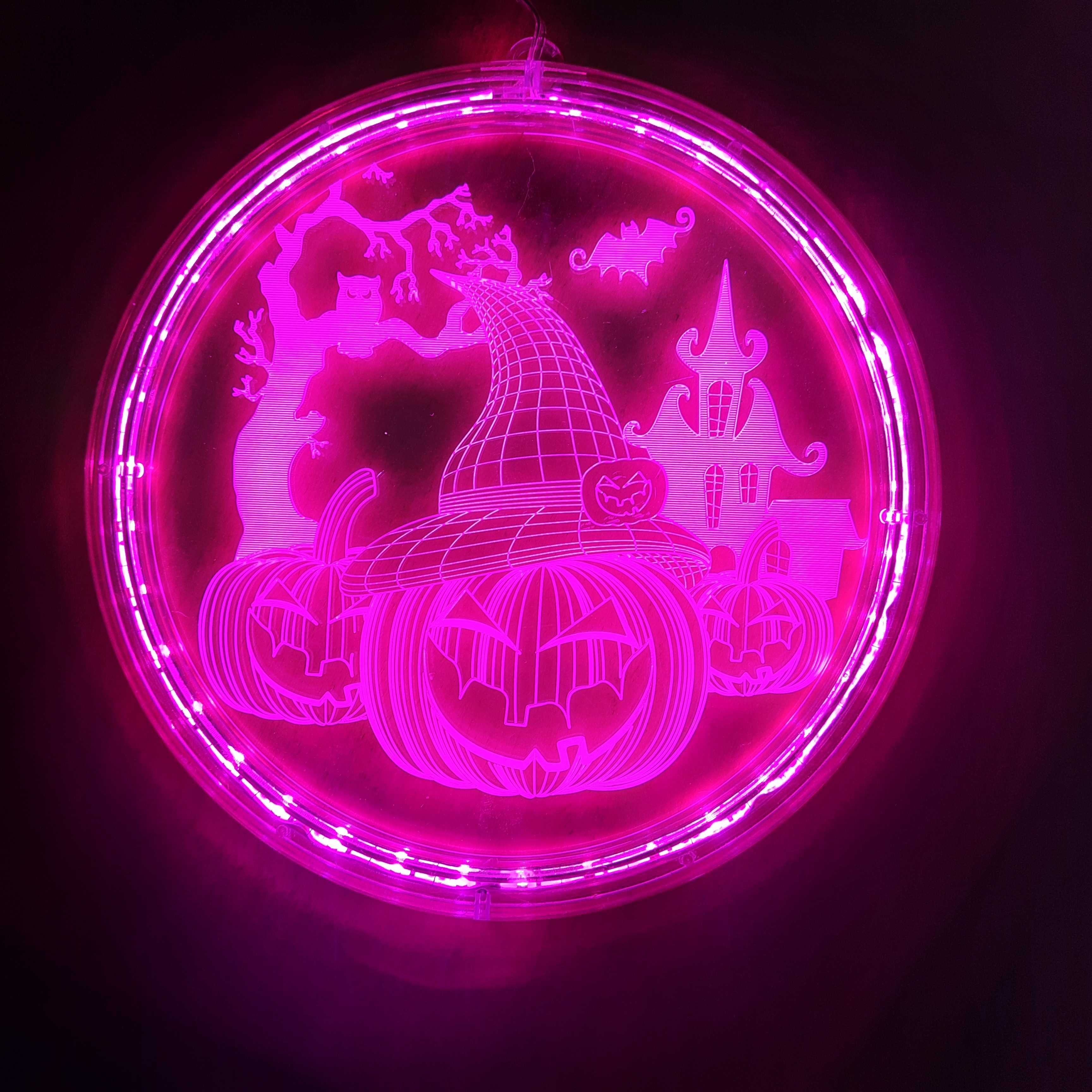 Dekoracja HALLOWEEN lampa 3D na baterie DYNIA Lampa wisząca