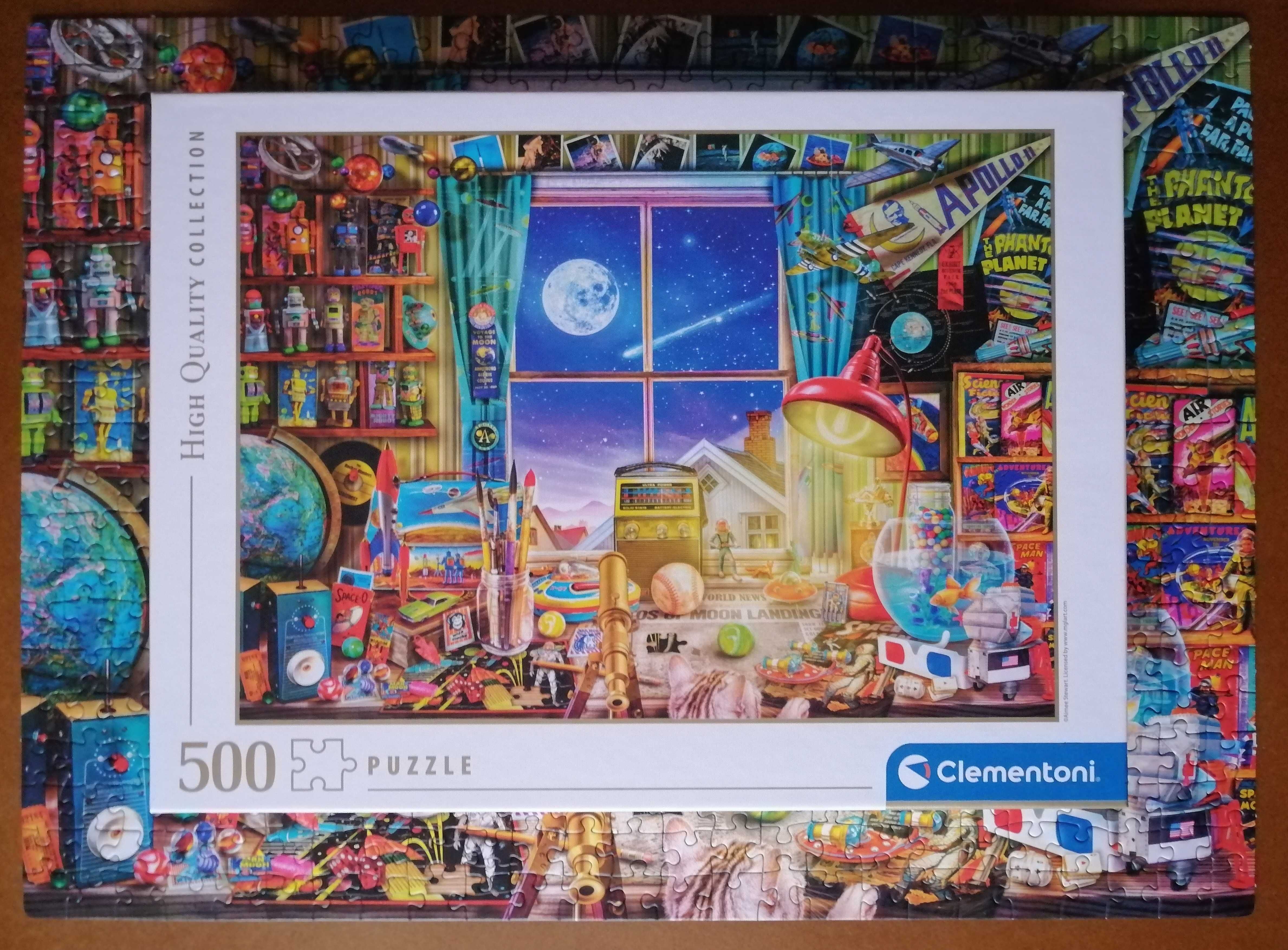 Puzzle Clementoni 500 - To The Moon kompletne jak nowe