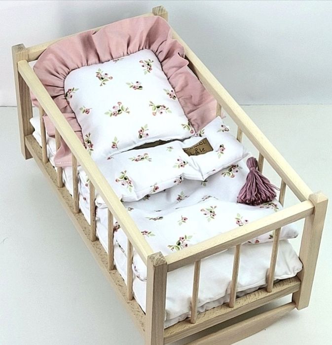 Łóżeczko, kołyska.dla lalki z pościelką