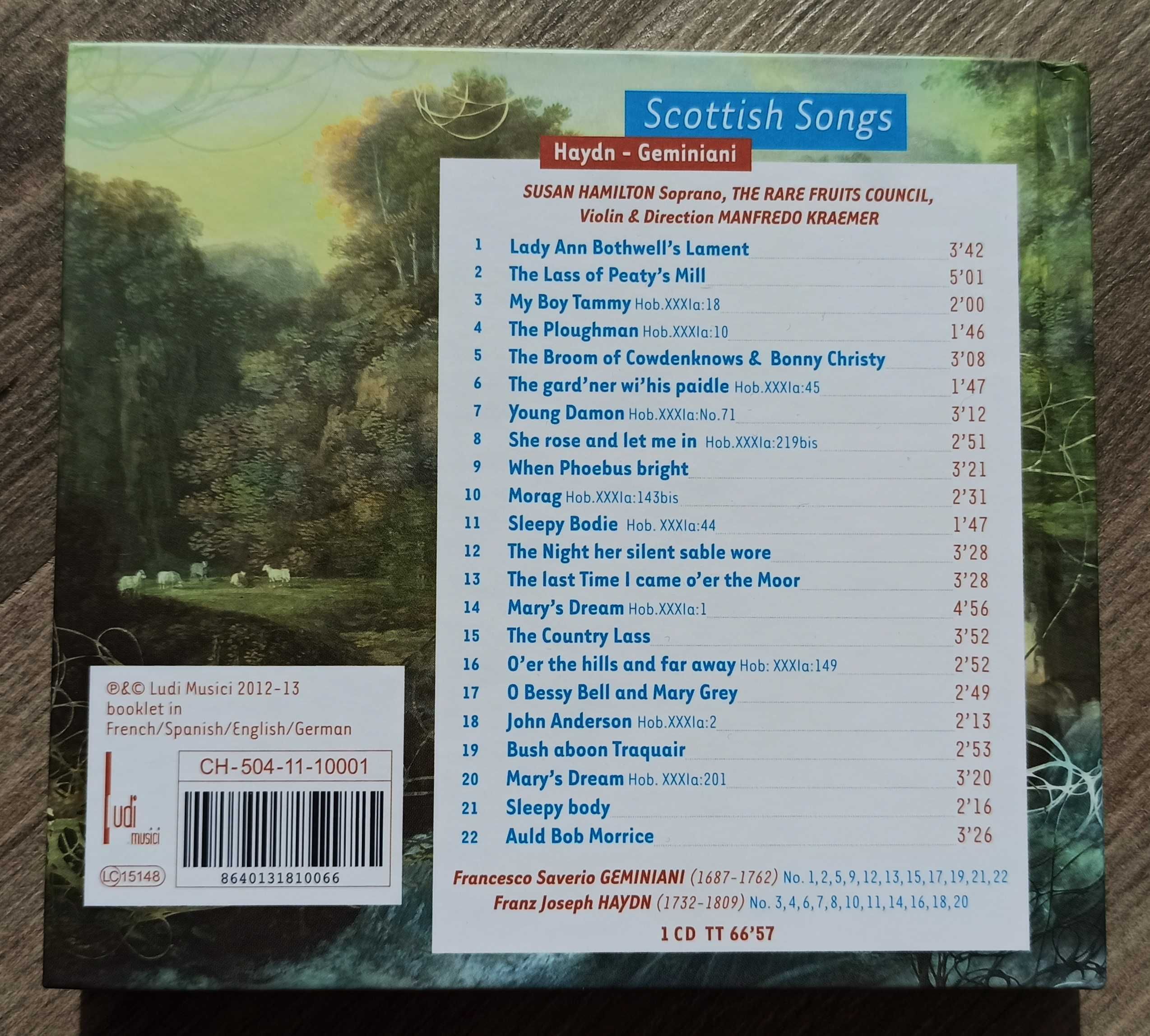 Haydn/Geminiani Scottish Songs Rare Fruits Council/M.Kraemer CD